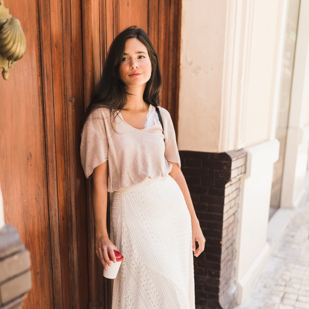 Premium Linen Kurti – Soft Beige